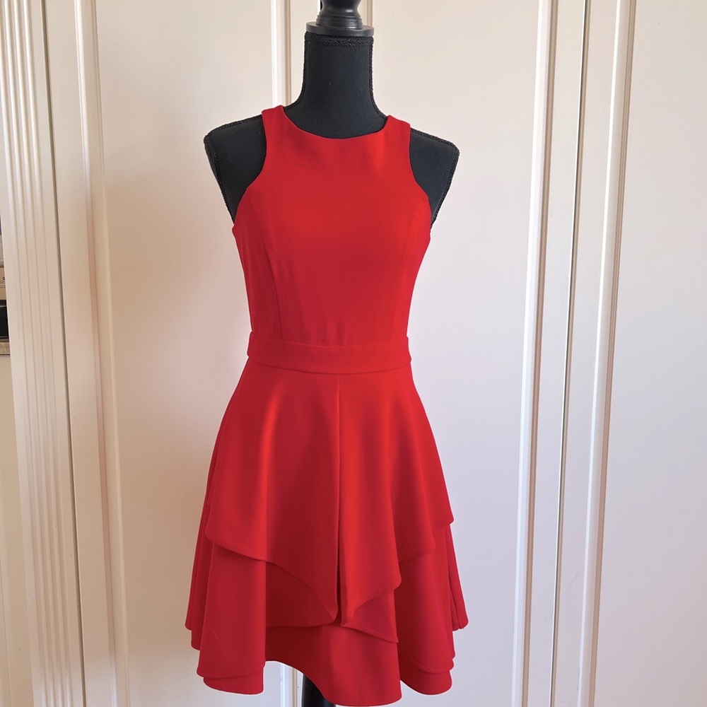 Adelyn Rae fit and flare dress  Red XS